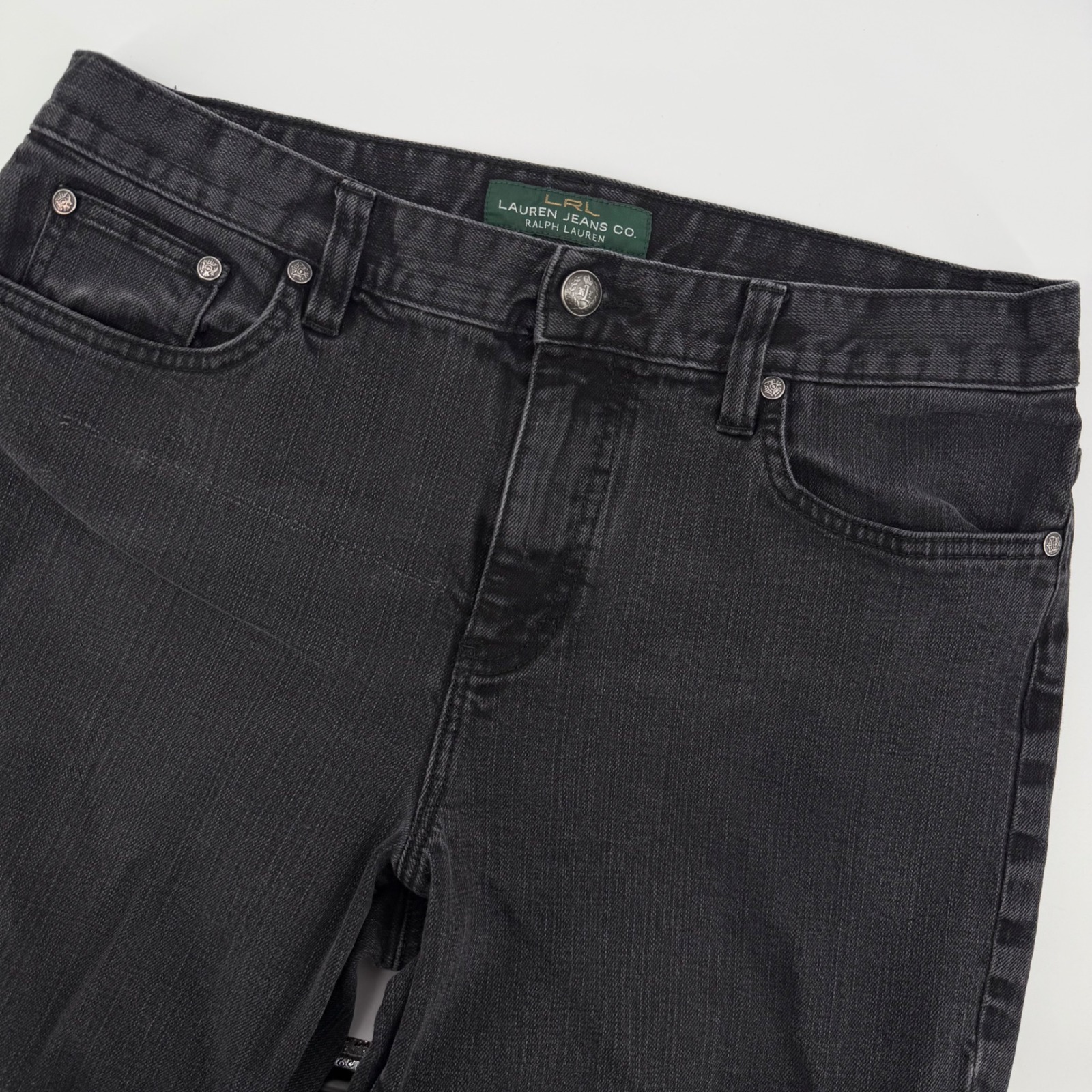 Lauren Jeans Co Ralph Lauren Classic Straight Black Denim Women Size 10 Jeans